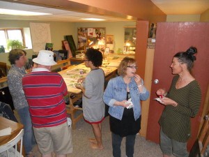 People enjoying themselves at the first annual Terrace studio tour
