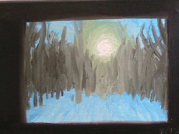 Sun Through the Trees, in Winter